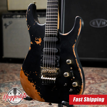 Jackson Pro Series Signature Phil Collen PC1-E Electric Guitar - Worn Black with Soft Case