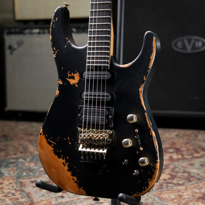 Jackson Pro Series Signature Phil Collen PC1-E Electric Guitar - Worn Black with Soft Case