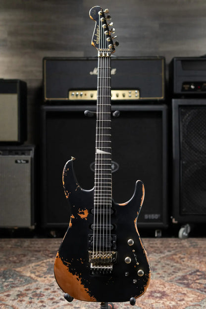 Jackson Pro Series Signature Phil Collen PC1-E Electric Guitar - Worn Black with Soft Case