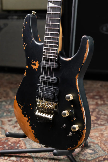 Jackson Pro Series Signature Phil Collen PC1-E Electric Guitar - Worn Black with Soft Case