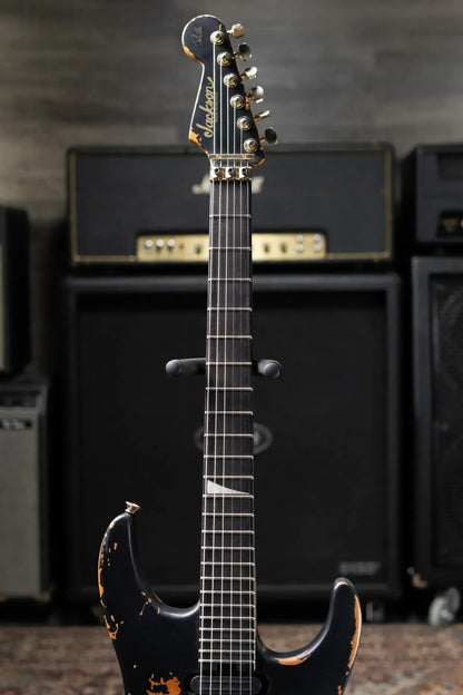 Jackson Pro Series Signature Phil Collen PC1-E Electric Guitar - Worn Black with Soft Case