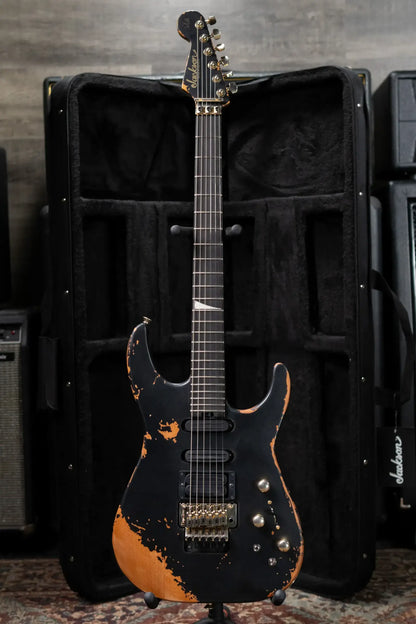 Jackson Pro Series Signature Phil Collen PC1-E Electric Guitar - Worn Black with Soft Case