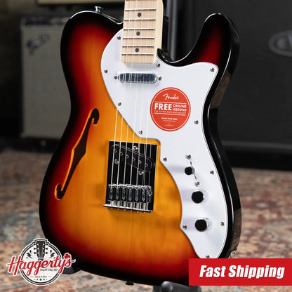 Squier Affinity Series Telecaster Thinline Electric Guitar - 3-Color Sunburst