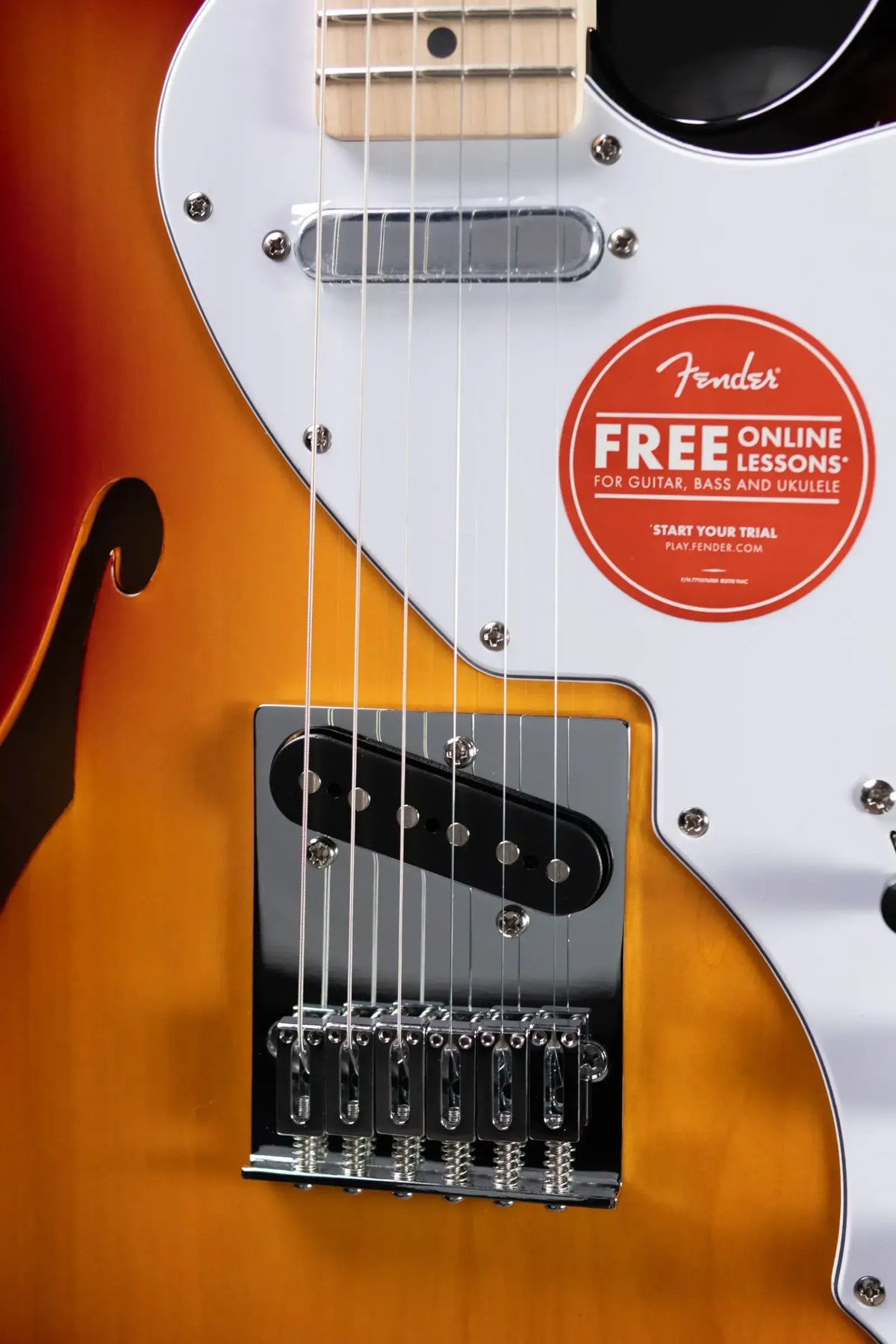 Squier Affinity Series Telecaster Thinline Electric Guitar - 3-Color Sunburst