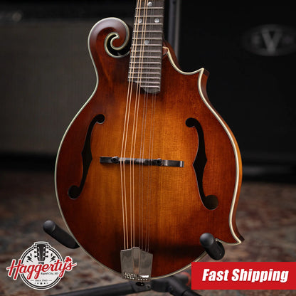 Eastman MD315 F-Style Wide Neck Mandolin - Amberburst with Gig Bag