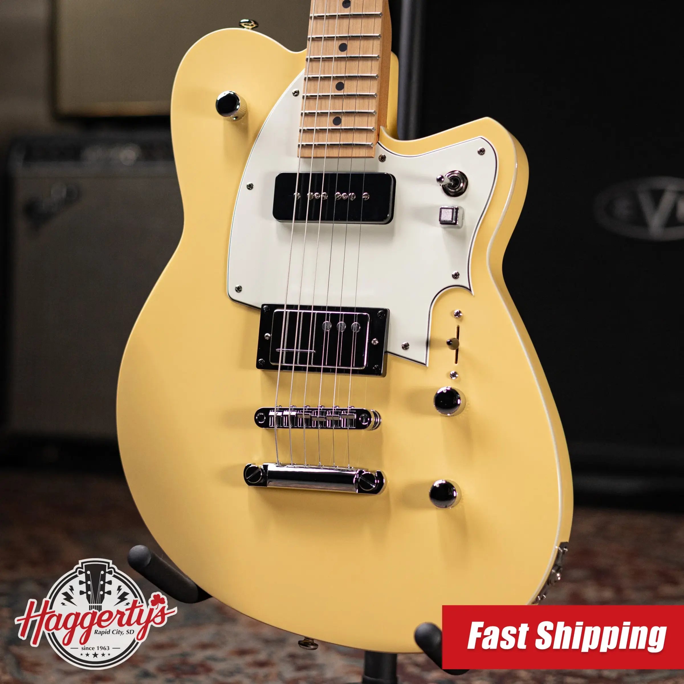 Reverend Chris Freeman Signature Electric Guitar - Powder Yellow