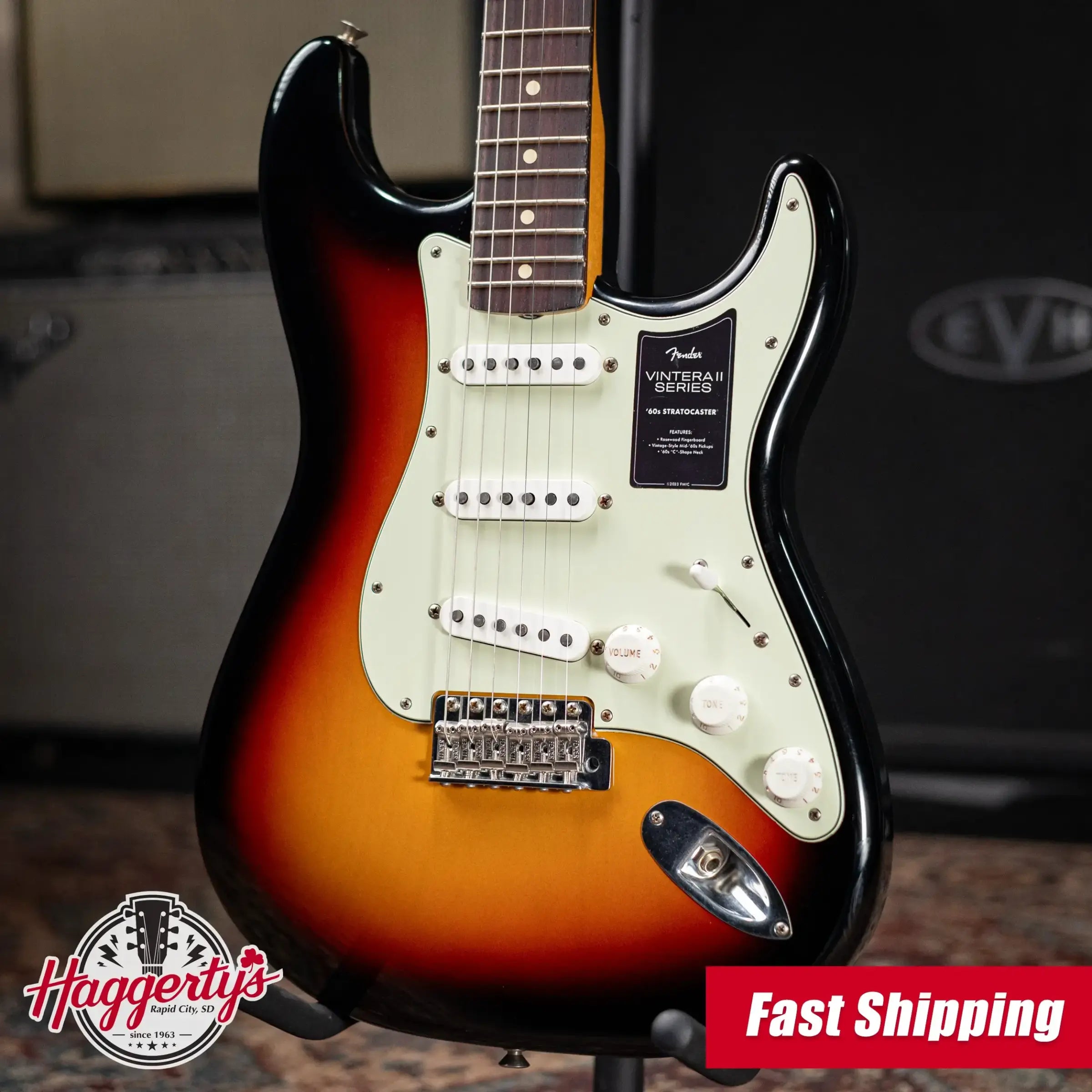 Fender Dealer Exclusive Vintera Road Worn '60s Stratocaster, Rosewood Fingerboard Electric Guitar - 3-Color Sunburst with Hardshell Case