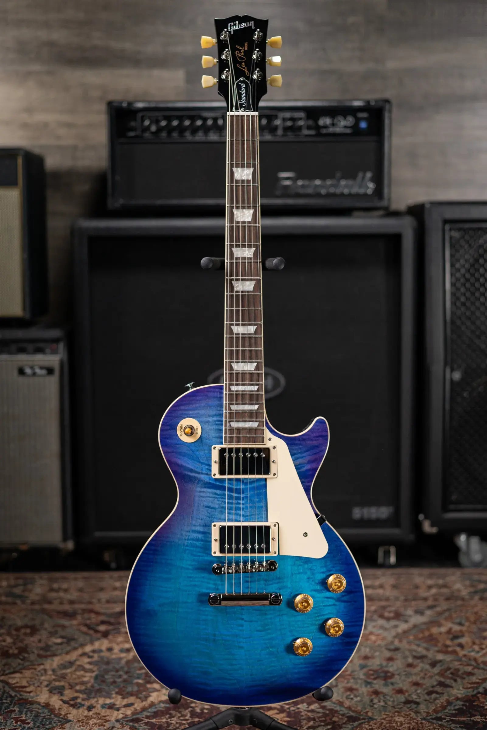 Gibson Les Paul Standard 50s Figured Top Electric Guitar - Blueberry Burst with Hardshell Case