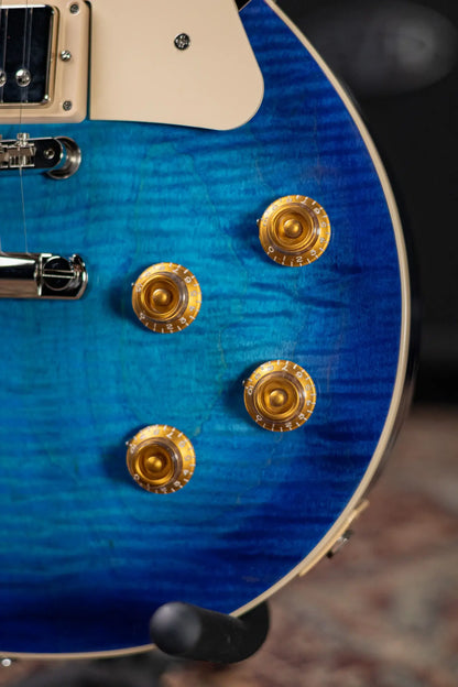Gibson Les Paul Standard 50s Figured Top Electric Guitar - Blueberry Burst with Hardshell Case