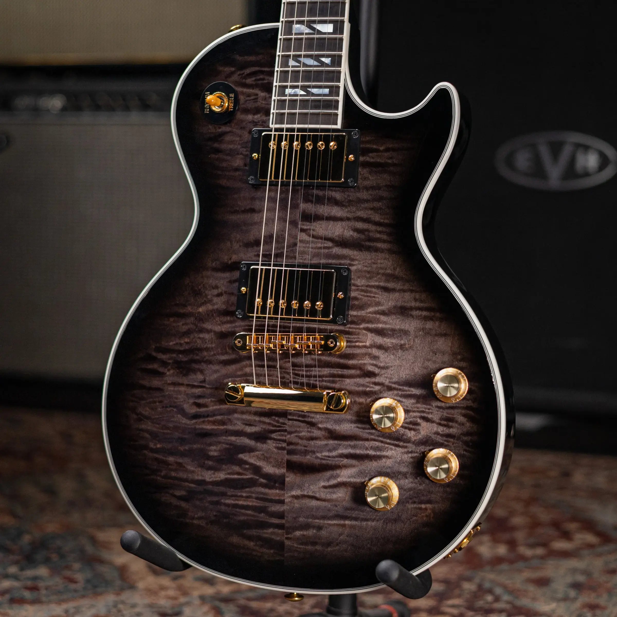 Gibson Les Paul Modern Supreme Electric Guitar - Translucent Ebony Burst with Hardshell Case - Used