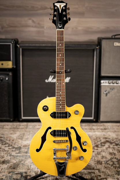 Epiphone Wildkat Semi-Hollow Electric Guitar - Antique Natural with Hardshell Case - Used