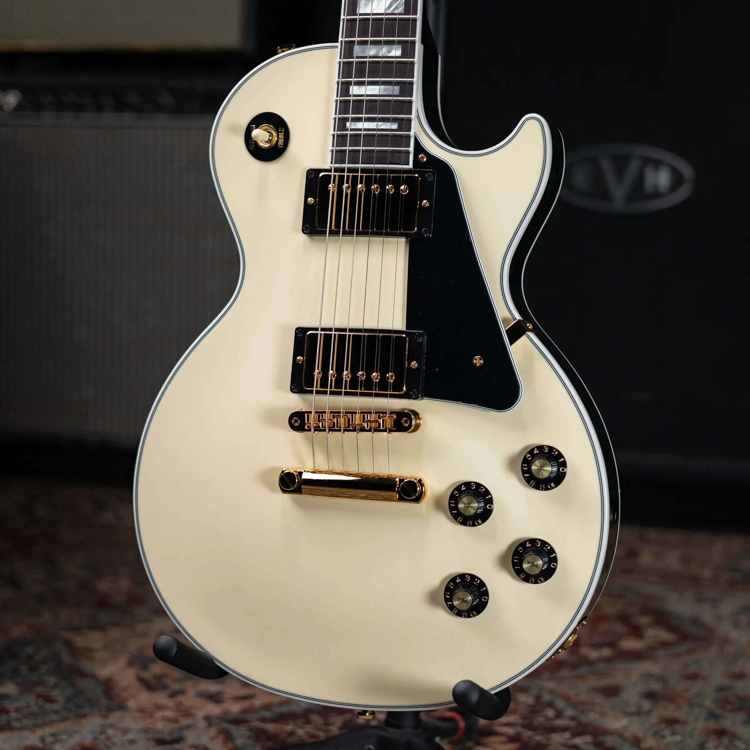Gibson Les Paul Custom 70s Electric Guitar - Butter Cream with Hardshell Case
