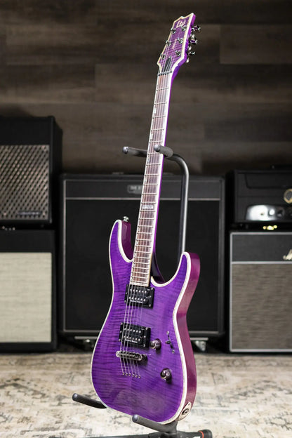 ESP LTD Deluxe H-1001 FM Electric Guitar - Transparent Purple - Used