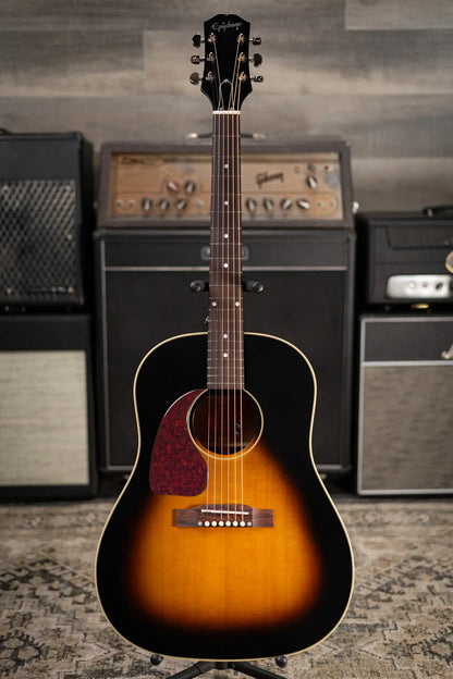 Epiphone J-45 Standard Acoustic/Electric Guitar - Vintage Sunburst with Gig Bag