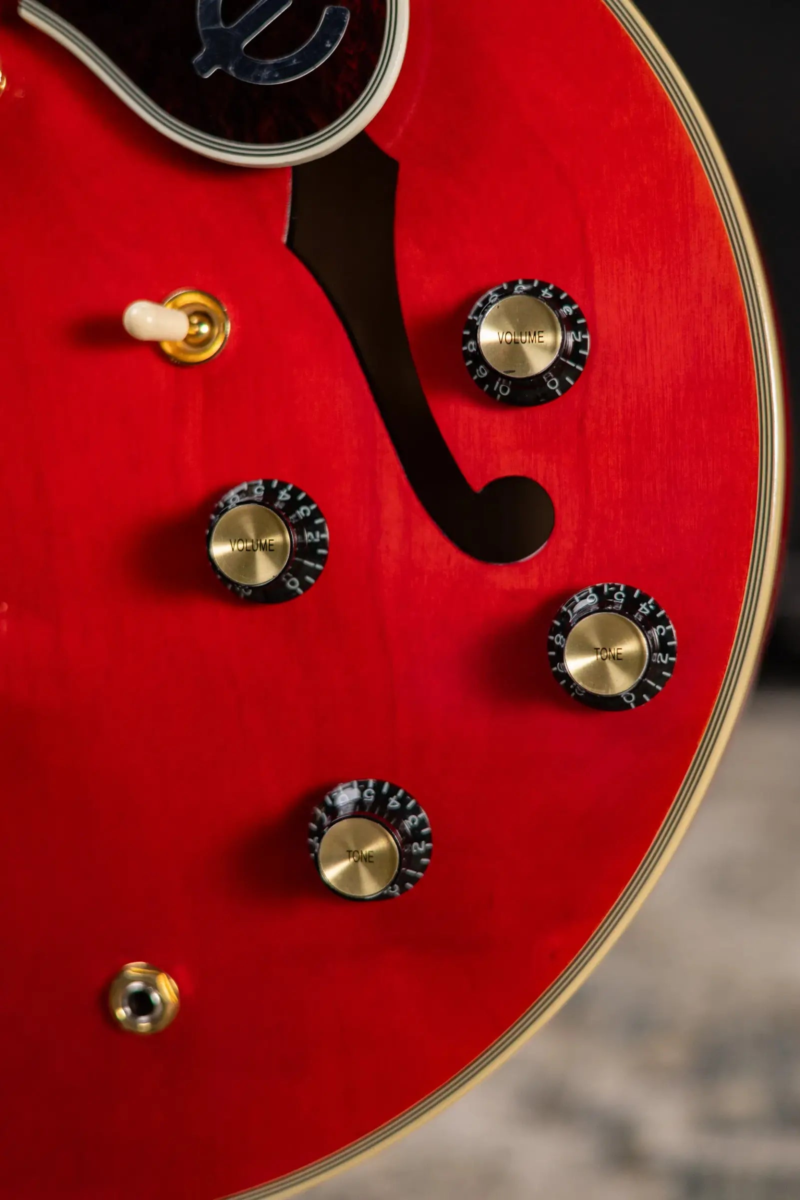 Epiphone Masterbilt Gem Archer Sheraton Electric Guitar - Cherry Red with Hardshell Case