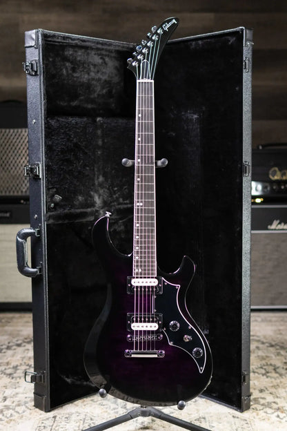 Gibson Victory Figured Top Electric Guitar - Dark Purple Burst with Hardshell Case