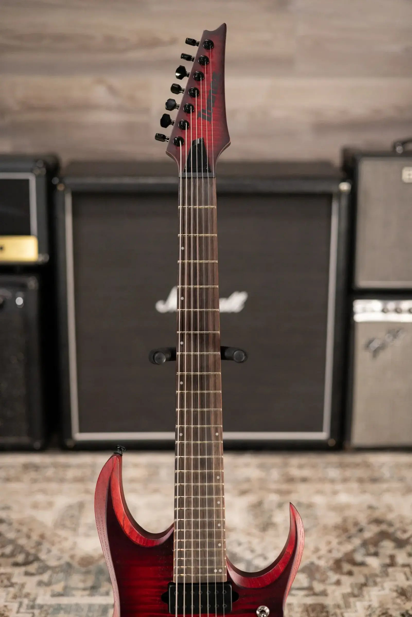 Ibanez RGD721FAWUF Standard 7-String Electric Guitar - Stained Wine Red Burst Flat