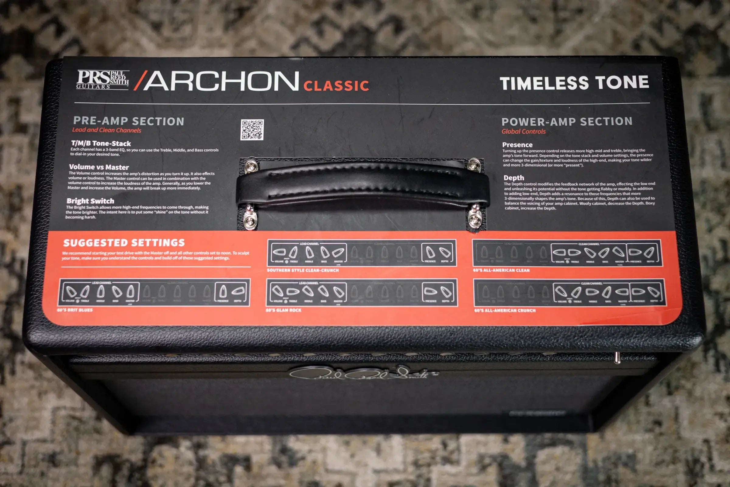 PRS Archon Classic 50 1x12 Combo Guitar Amplifier - Stealth Black