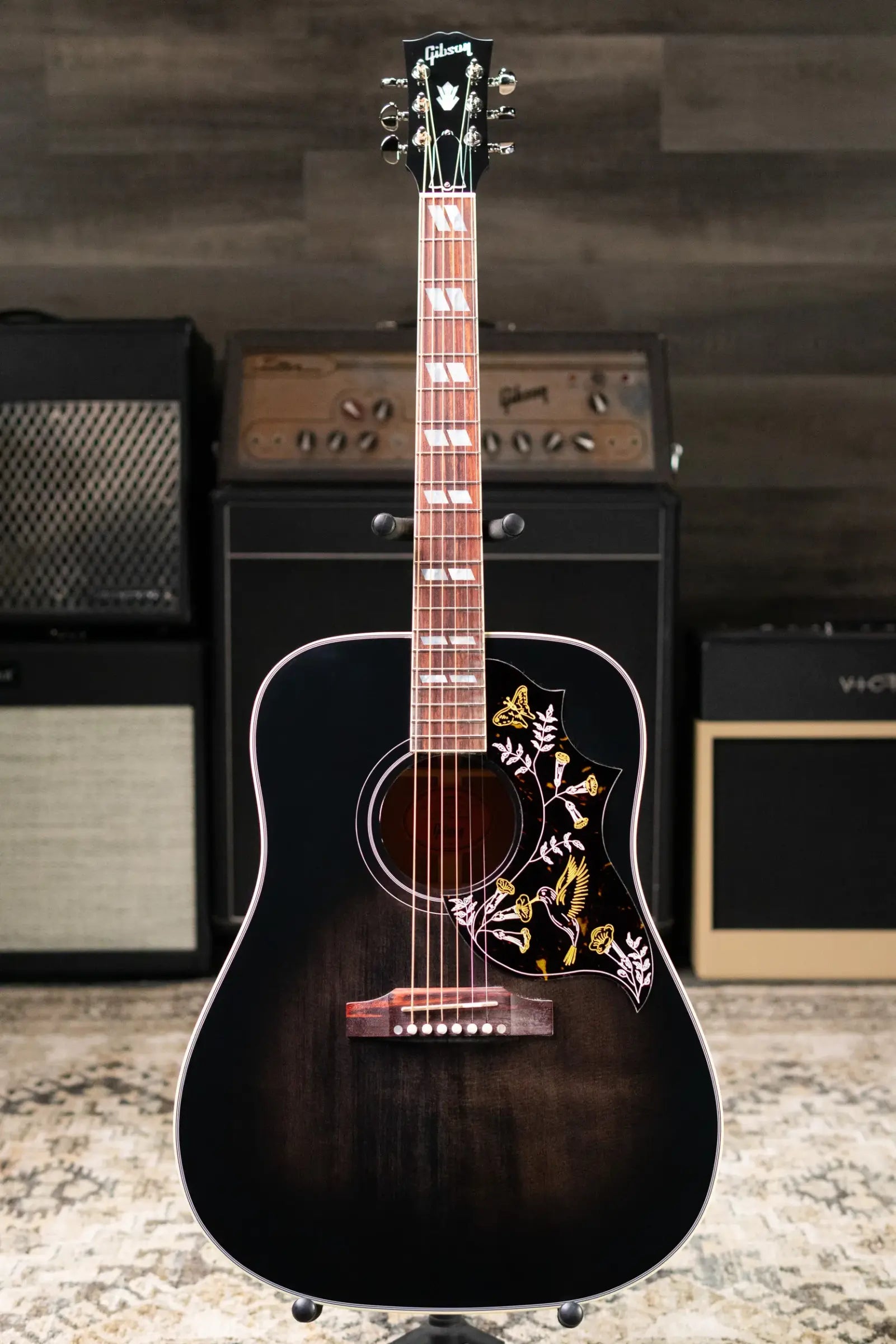 Gibson Custom Shop Hummingbird Original Acoustic Guitar - Cobra Burst with Hardshell Case