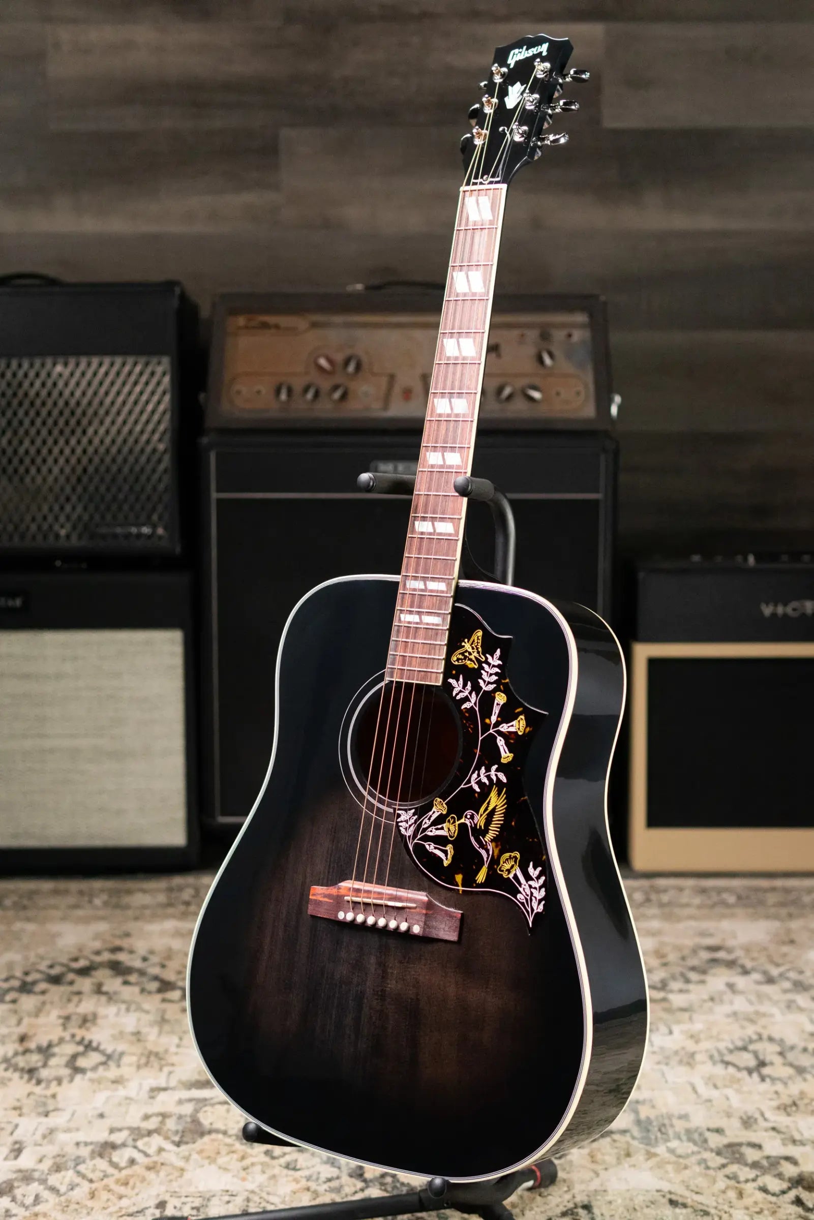 Gibson Custom Shop Hummingbird Original Acoustic Guitar - Cobra Burst with Hardshell Case