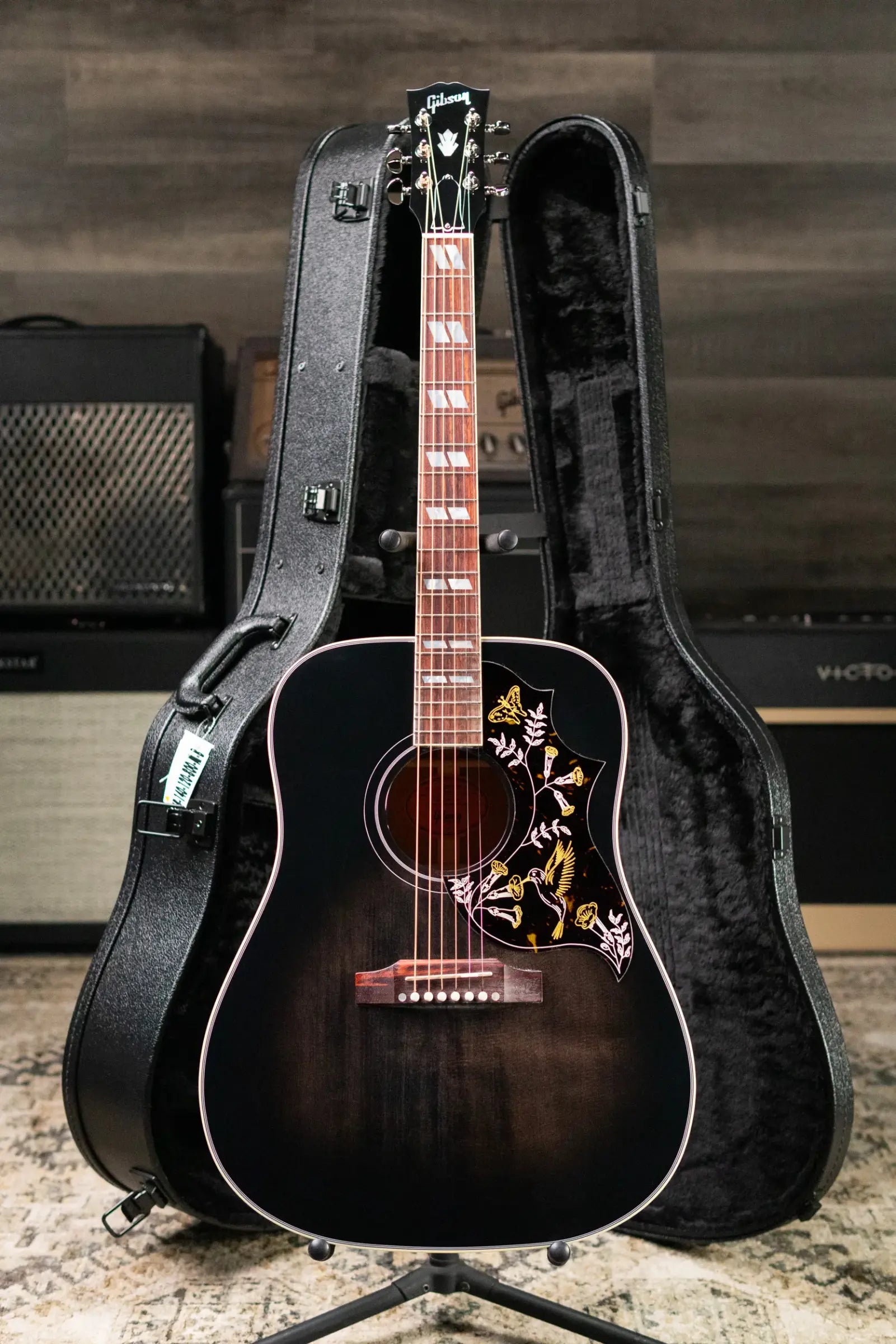 Gibson Custom Shop Hummingbird Original Acoustic Guitar - Cobra Burst with Hardshell Case