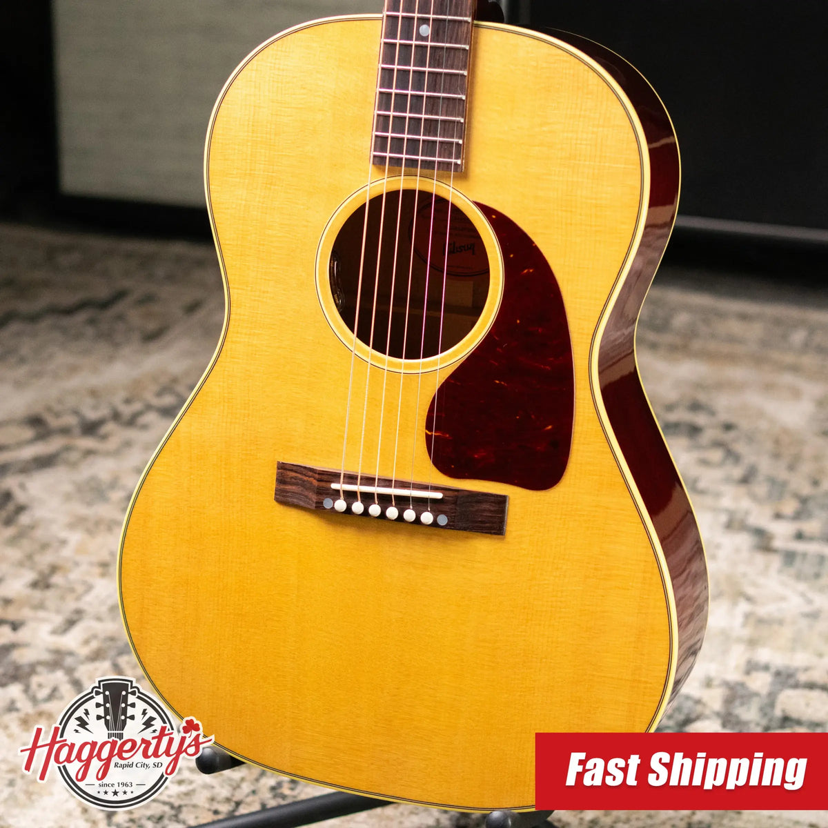 Gibson LG-2 50s Original Acoustic/Electric Guitar - Antique Natural with Hardshell Case