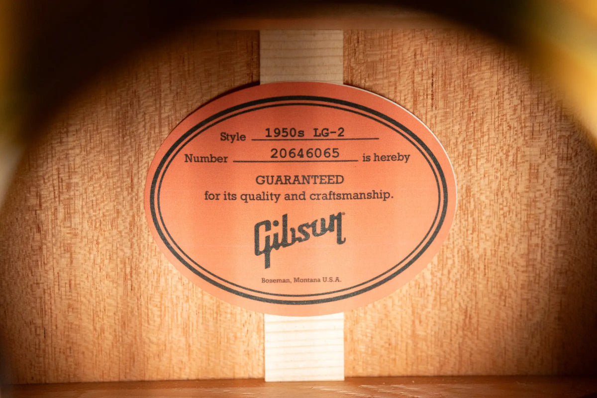 Gibson LG-2 50s Original Acoustic/Electric Guitar - Antique Natural with Hardshell Case