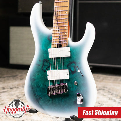 Legator N7FOD Ninja Multiscale Electric Guitar - Arctic Blue with Gig Bag