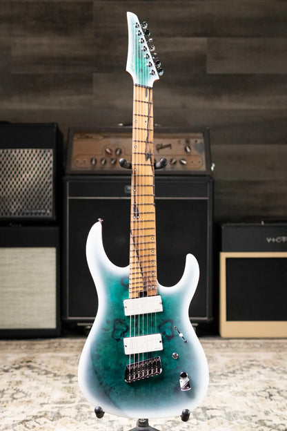 Legator N7FOD Ninja Multiscale Electric Guitar - Arctic Blue with Gig Bag