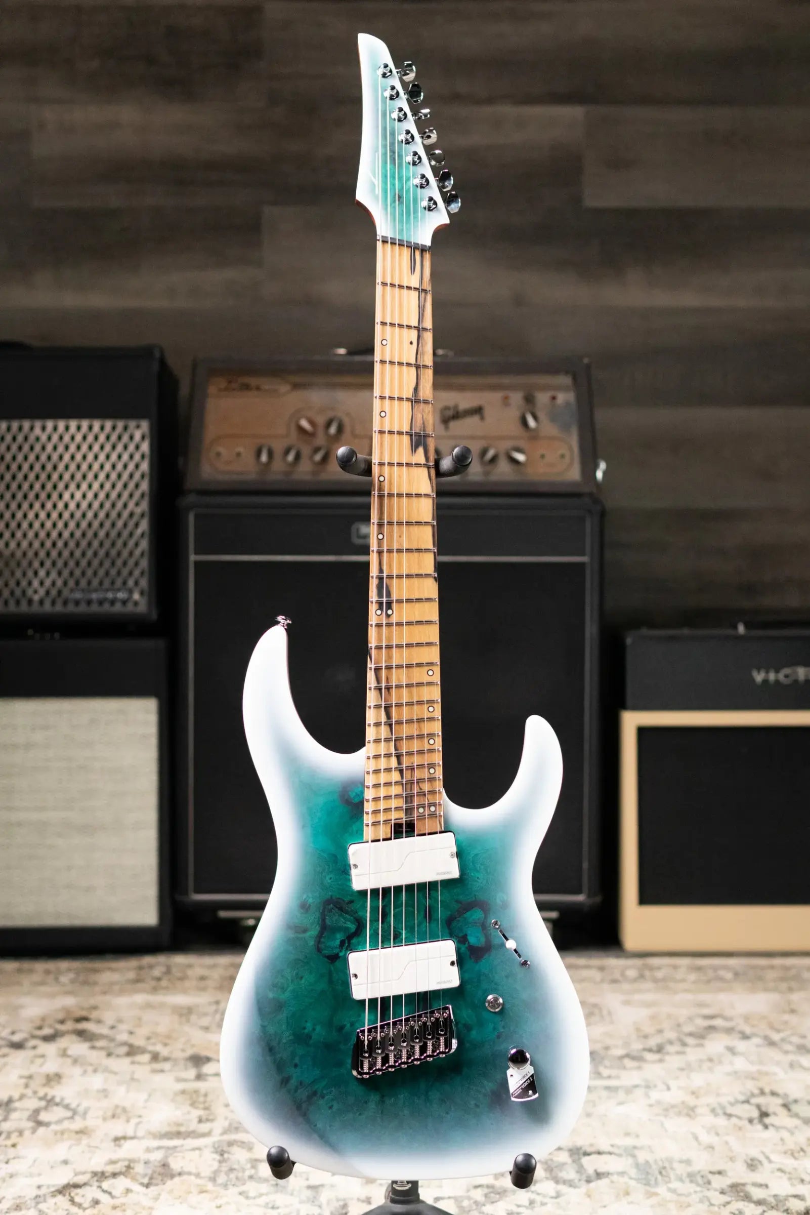 Legator N7FOD Ninja Multiscale Electric Guitar - Arctic Blue with Gig Bag