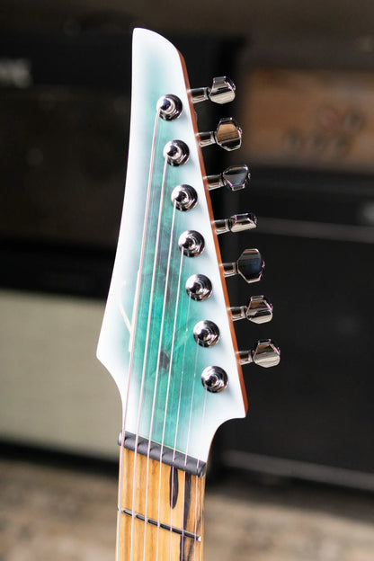 Legator N7FOD Ninja Multiscale Electric Guitar - Arctic Blue with Gig Bag