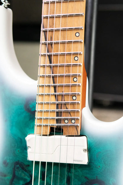 Legator N7FOD Ninja Multiscale Electric Guitar - Arctic Blue with Gig Bag