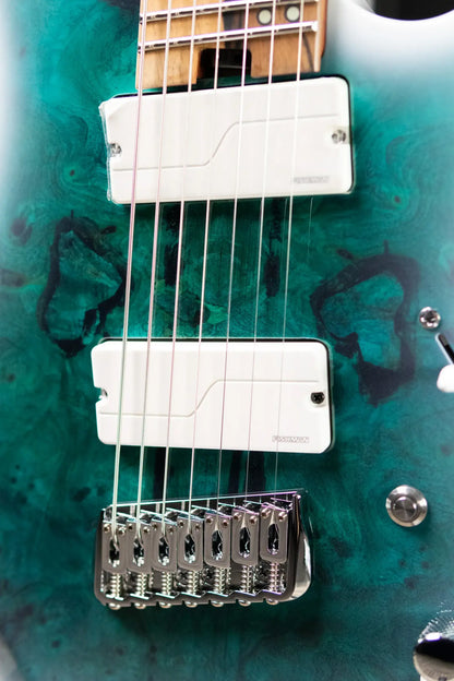 Legator N7FOD Ninja Multiscale Electric Guitar - Arctic Blue with Gig Bag