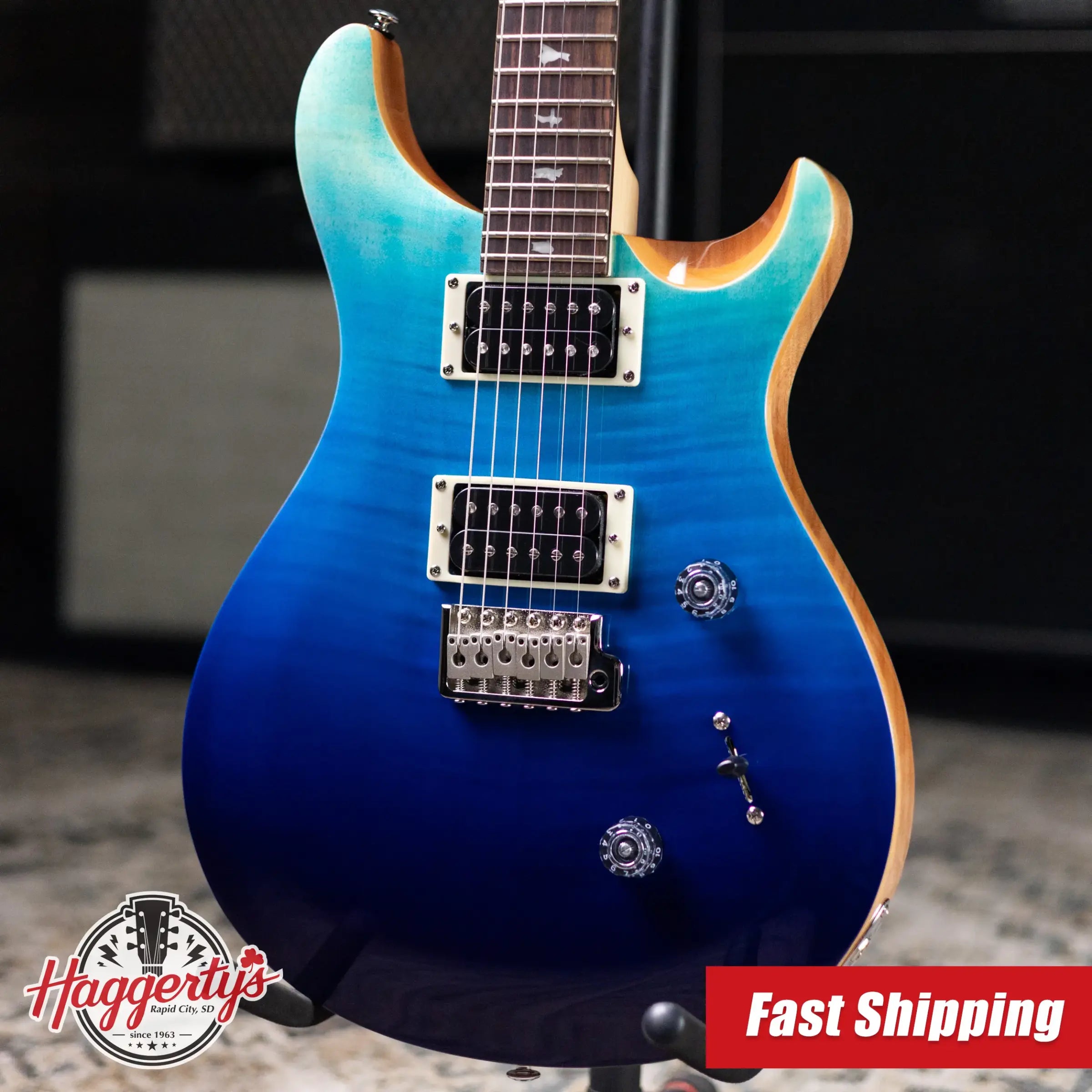 PRS SE Custom 24 Electric Guitar - Sapphire Fade with Gig Bag