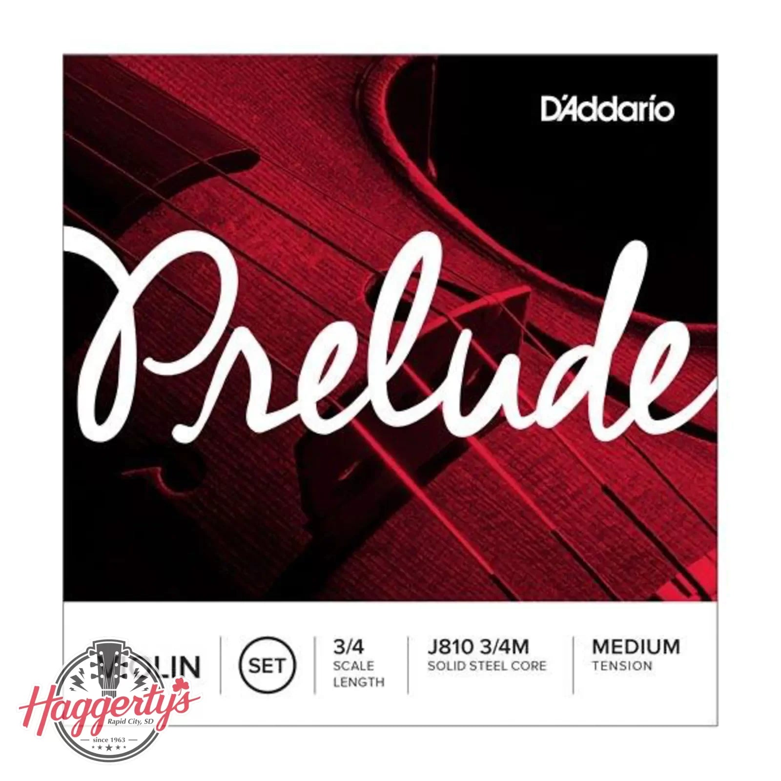 D'Addario Prelude Violin String Set, 3/4 Scale Medium Tension