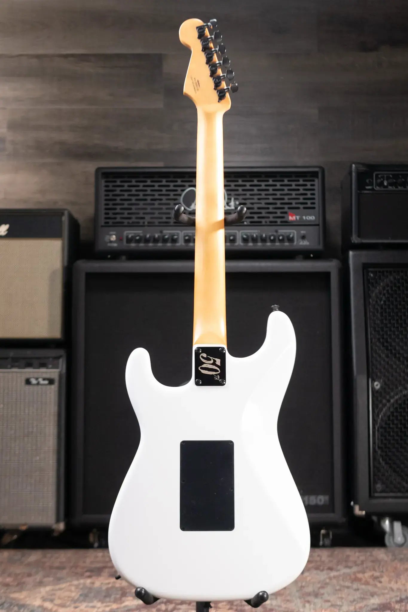 Jackson 50th Anniversary Iron Maiden Adrian Smith SC1 Electric Guitar - Snow White with Gig Bag