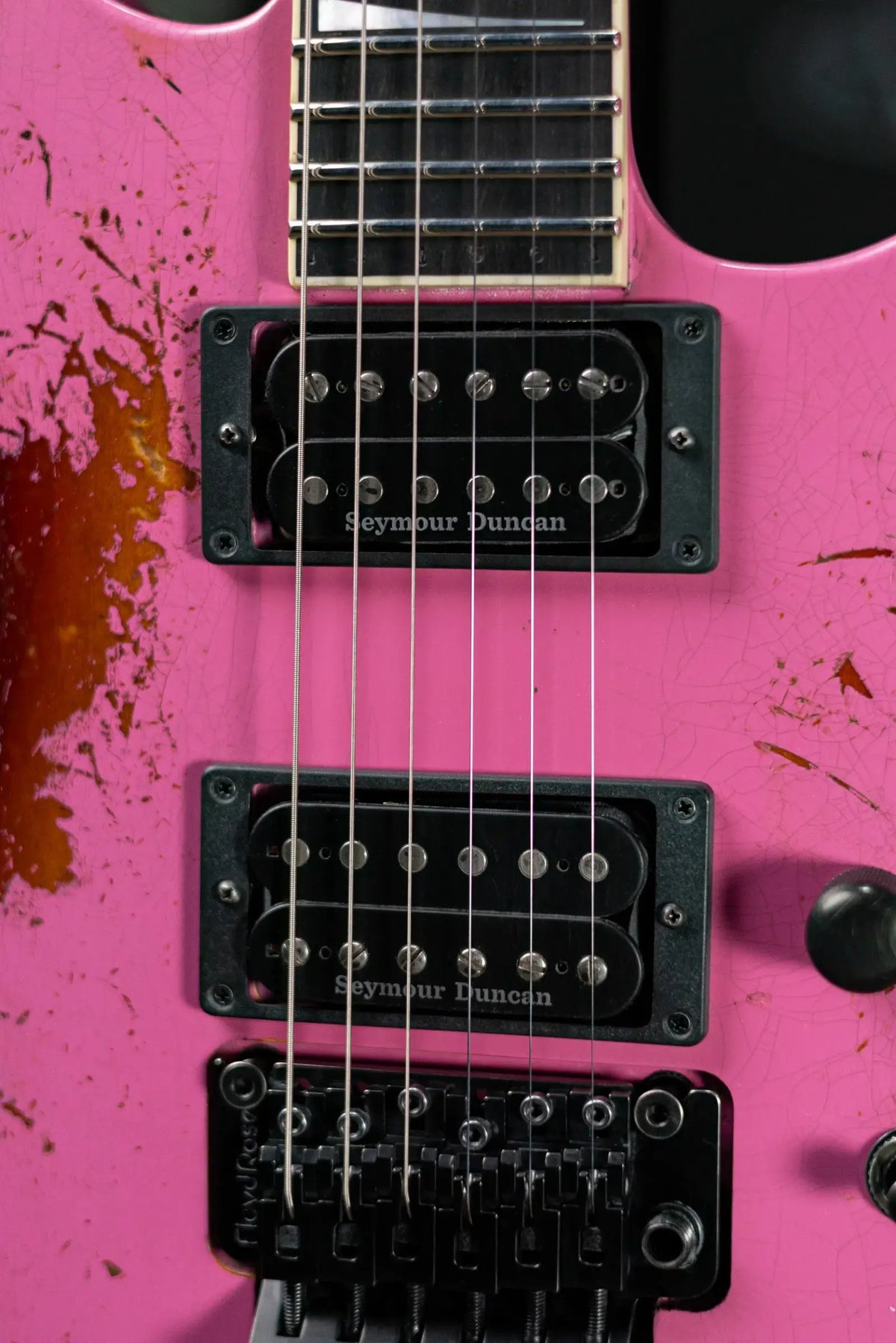 美品 Jackson Soloist PINK Duncan FloydRose Jackson Custom Shop Soloist 2H FR – Platinum Pink Relic