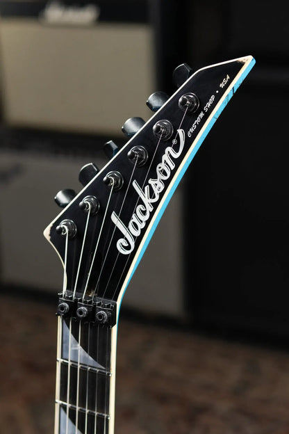 Jackson Custom Shop Special Edition Soloist Electric Guitar - Nitro Tour Relic Robins Egg Blue over 3-Tone Sunburst with Hardshell Case