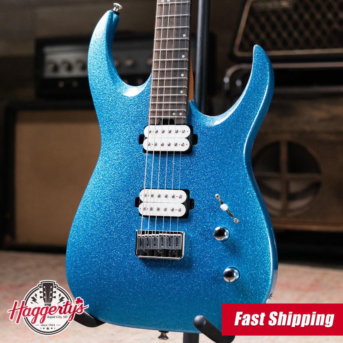Jackson Pro Plus Misha Mansoor Juggernaut HT6 Electric Guitar - Blue Sparkle - Demo