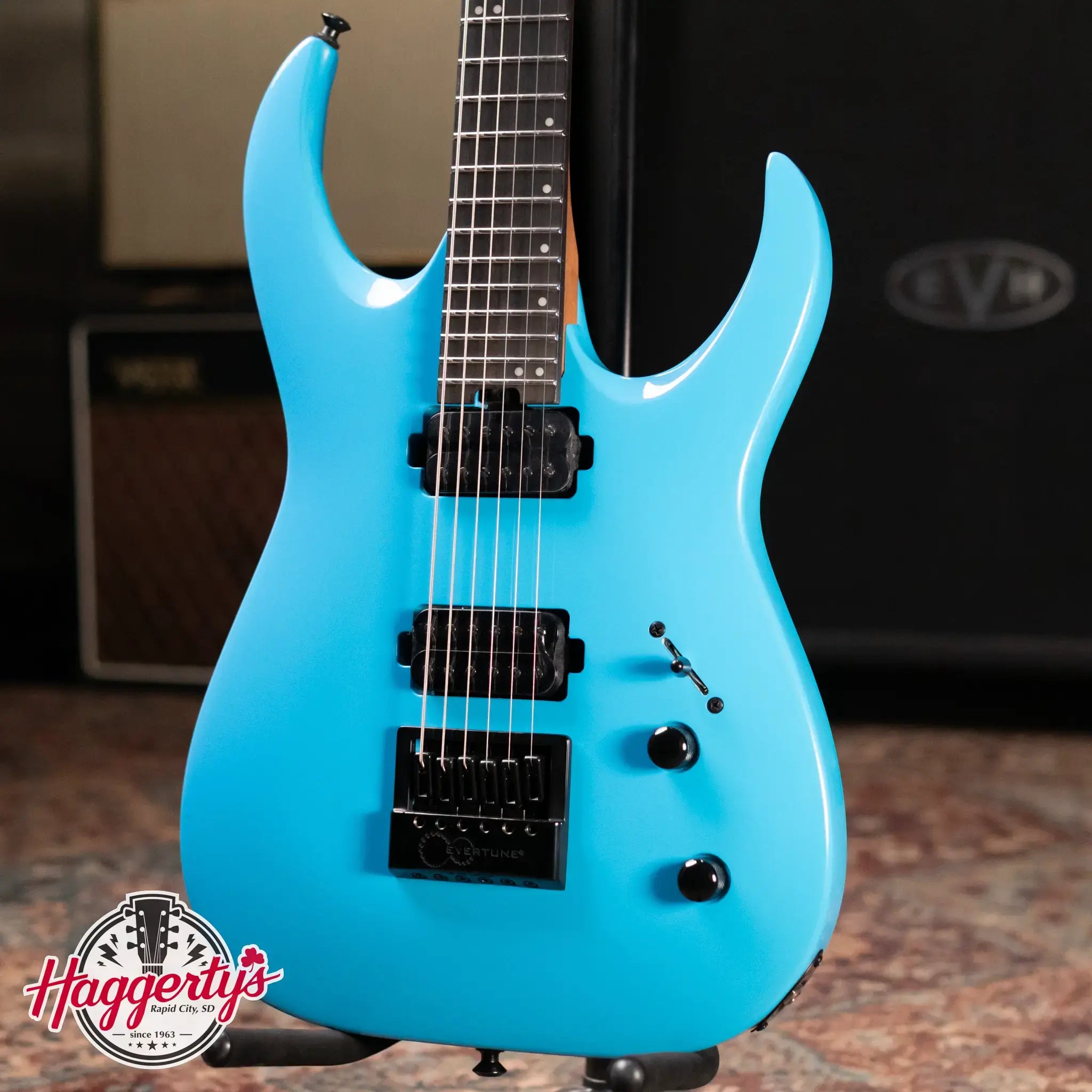 Jackson Pro Plus Series Signature Misha Mansoor Juggernaut ET6 Electric Guitar, Ebony Fingerboard - Riviera Blue with Gig Bag
