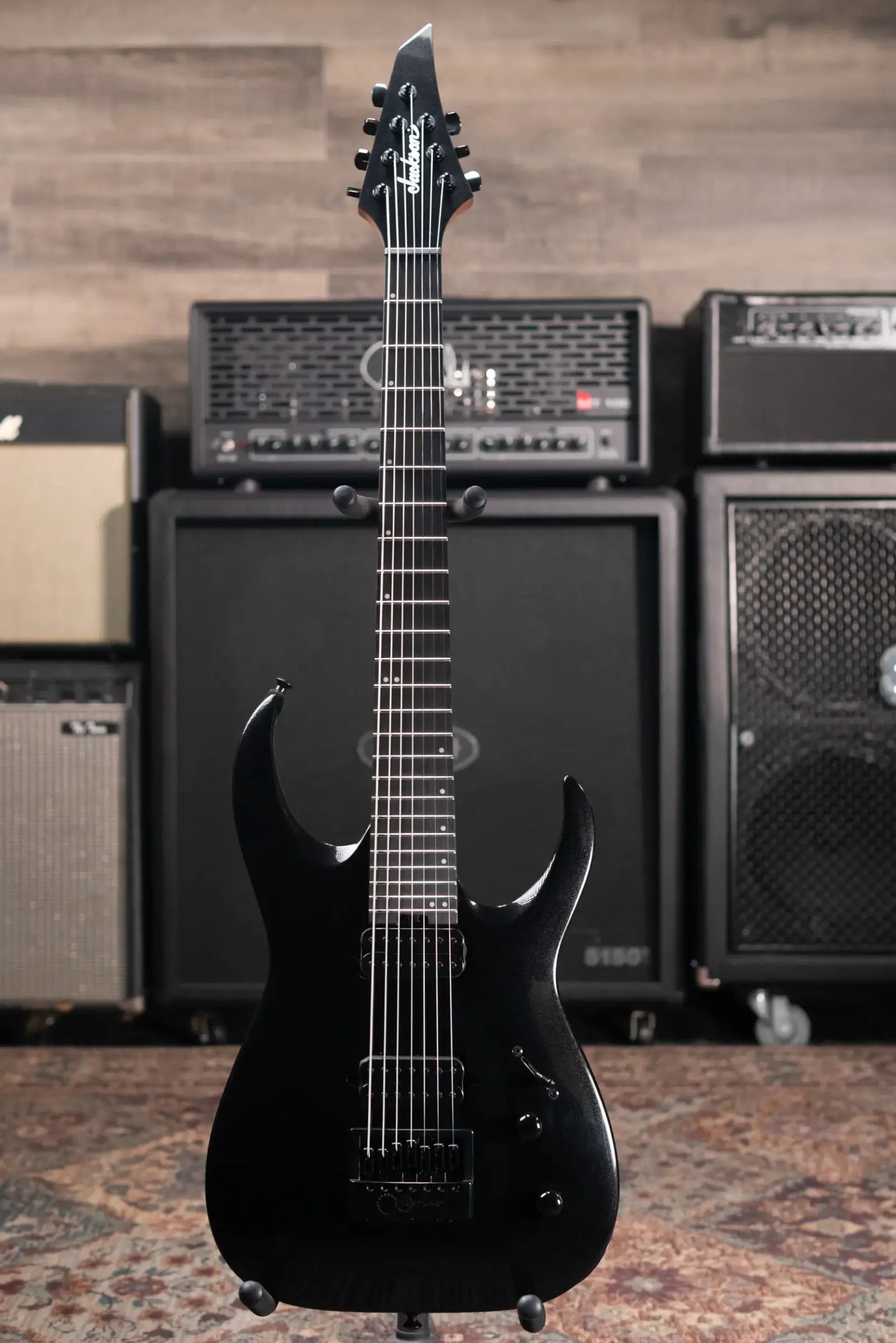 Jackson Pro Plus Series Signature Misha Mansoor Juggernaut ET7 Electric Guitar - Metallic Black with Gig Bag - Floor Model