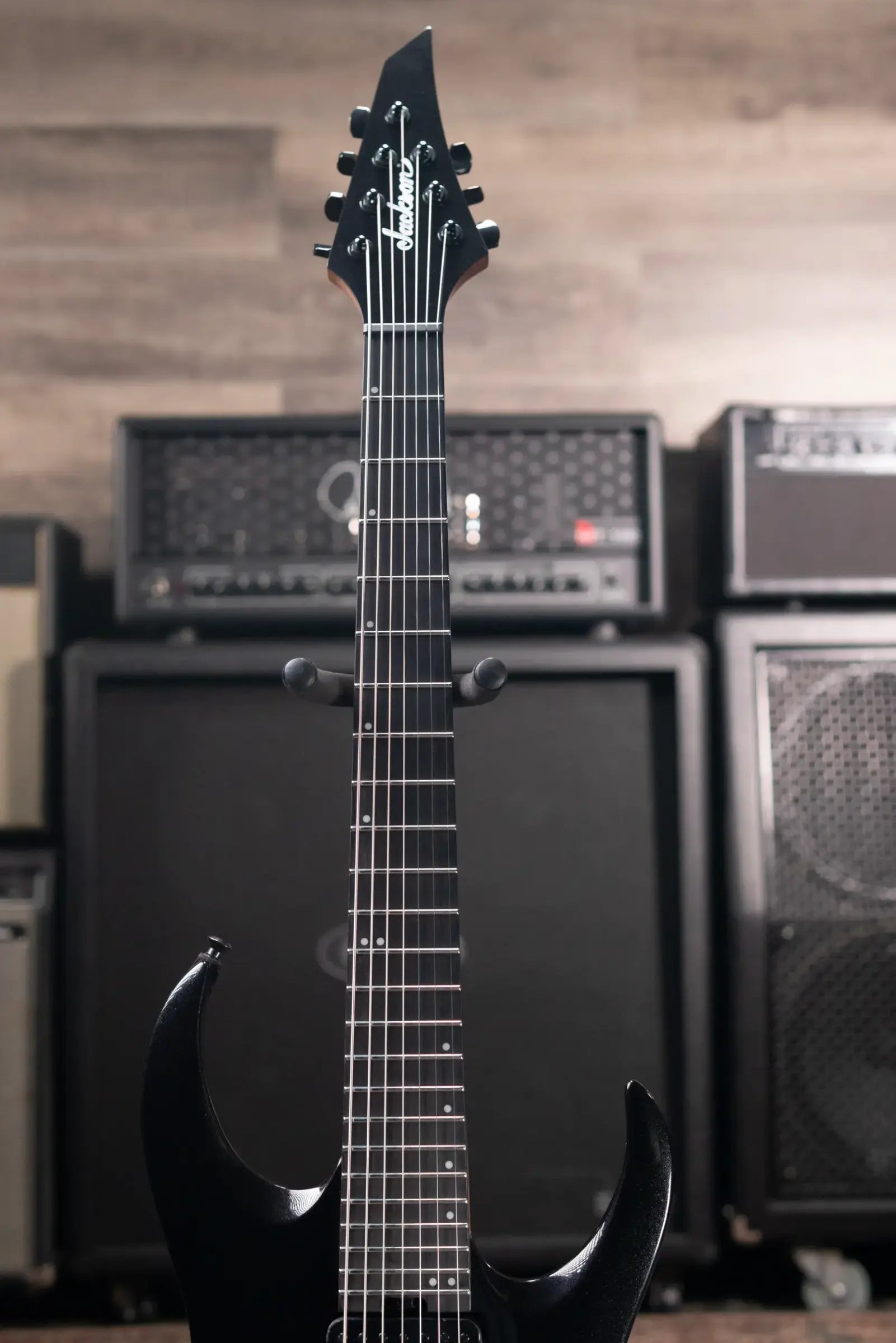 Jackson Pro Plus Series Signature Misha Mansoor Juggernaut ET7 Electric Guitar - Metallic Black with Gig Bag - Floor Model