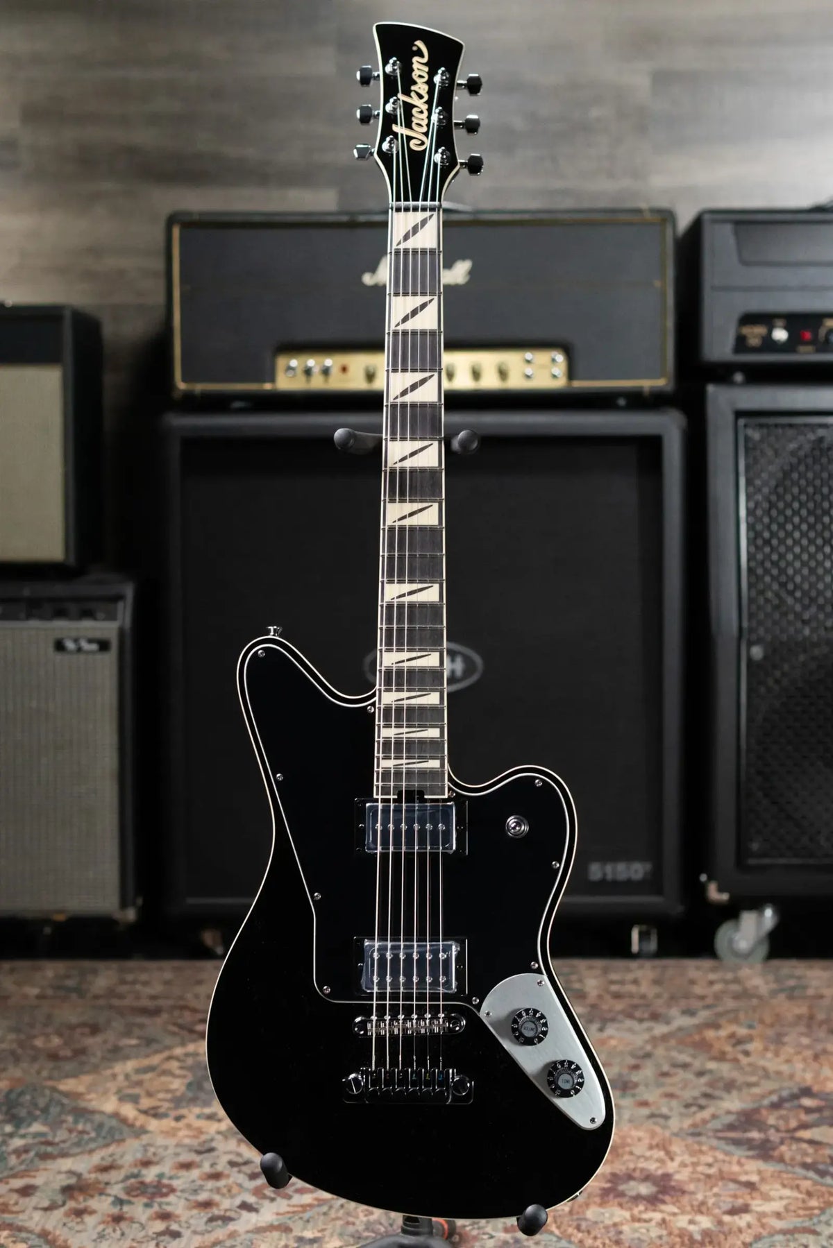 Jackson Pro Series Signature Lee Malia LM-87 Electric Guitar - Open Pore Black with Gig Bag