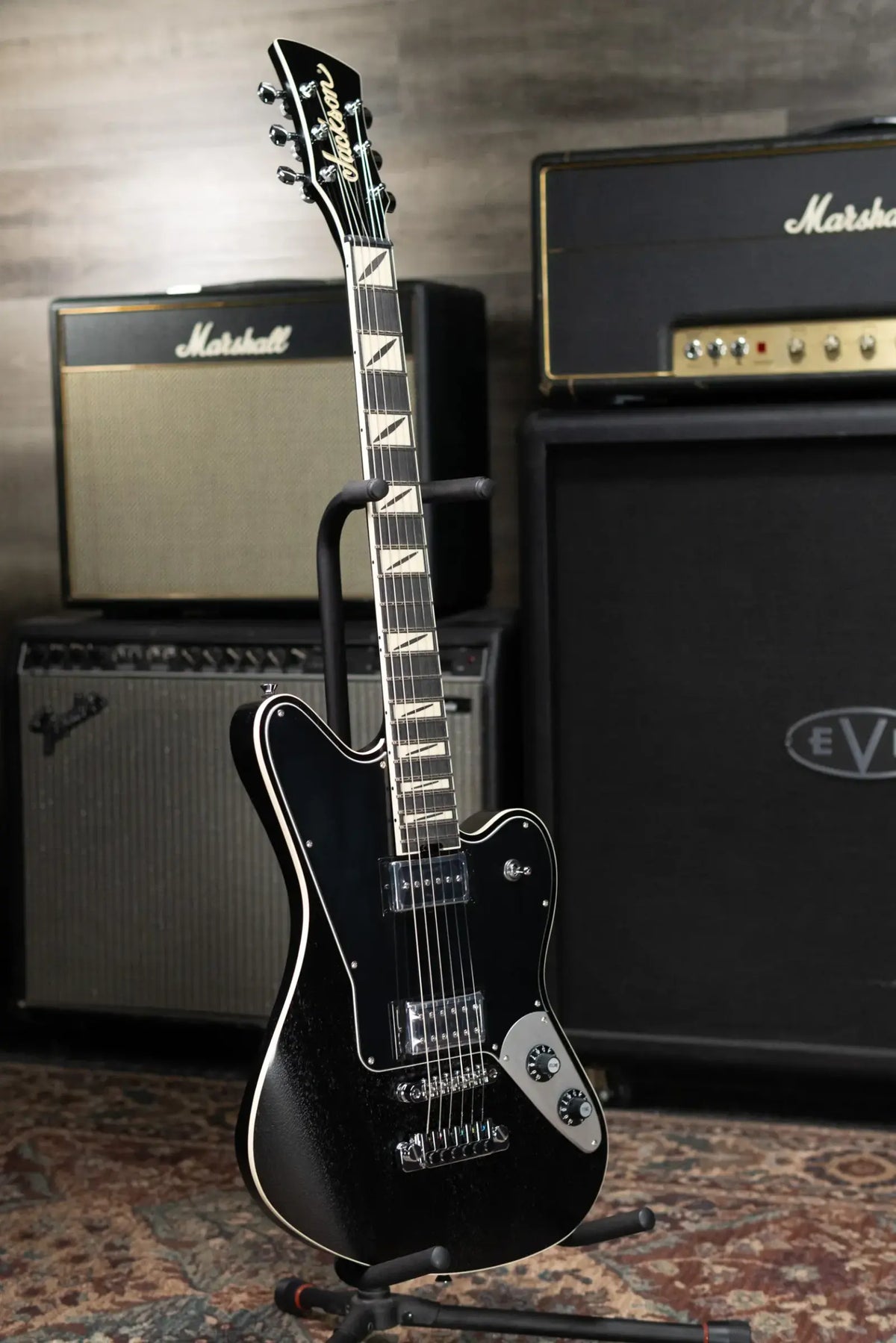 Jackson Pro Series Signature Lee Malia LM-87 Electric Guitar - Open Pore Black with Gig Bag