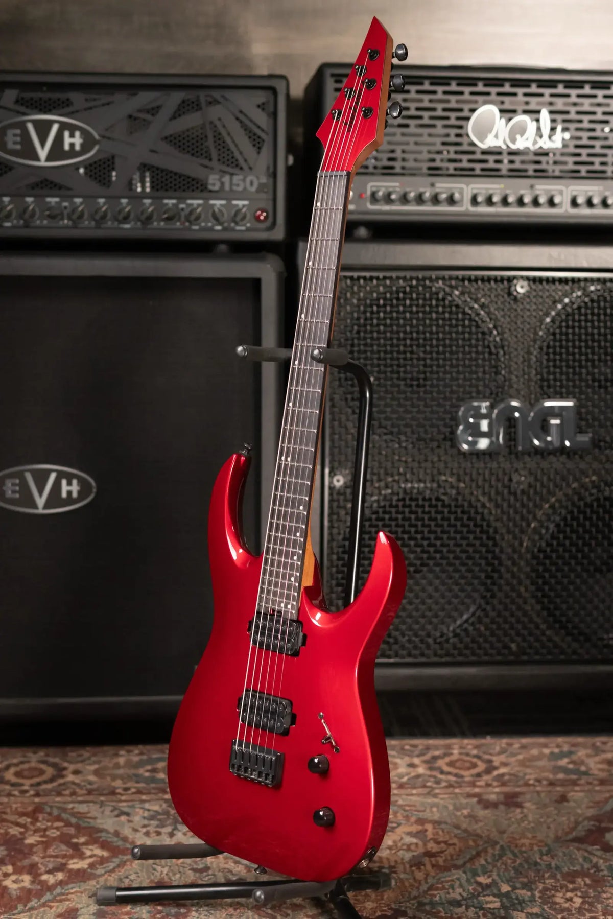 Jackson Pro Series Signature Misha Mansoor Juggernaut HT6 Electric Guitar - Red Crystal with Gig Bag - Demo