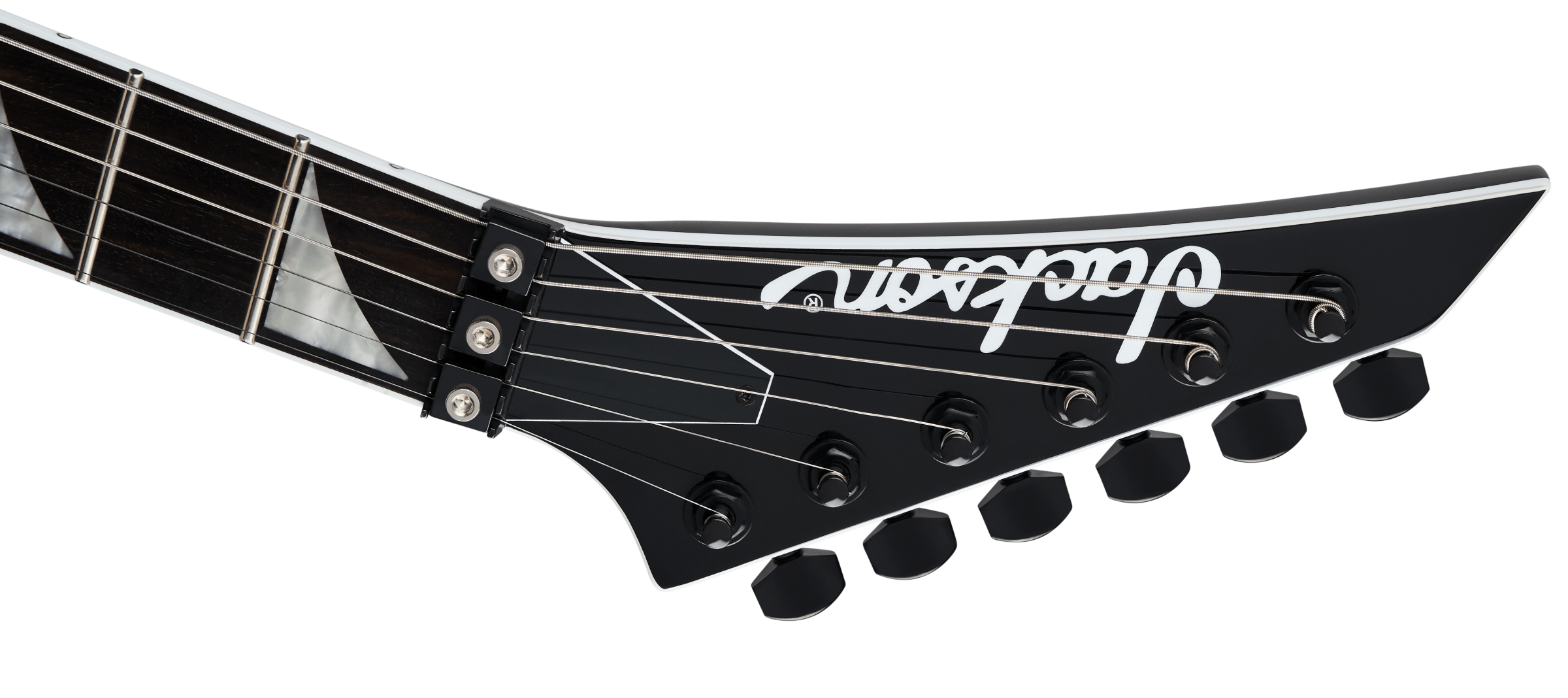 Jackson Pro Series Signature Wes Borland King V KV Electric Guitar - Black with White Bevels and Gig Bag