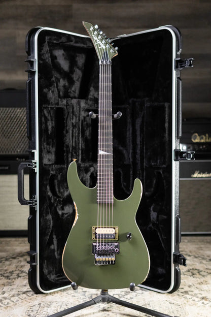 Jackson USA Custom Shop 2026 NAMM Special Edition Dinky Electric Guitar - Army Drab Green Relic with Hardshell Case