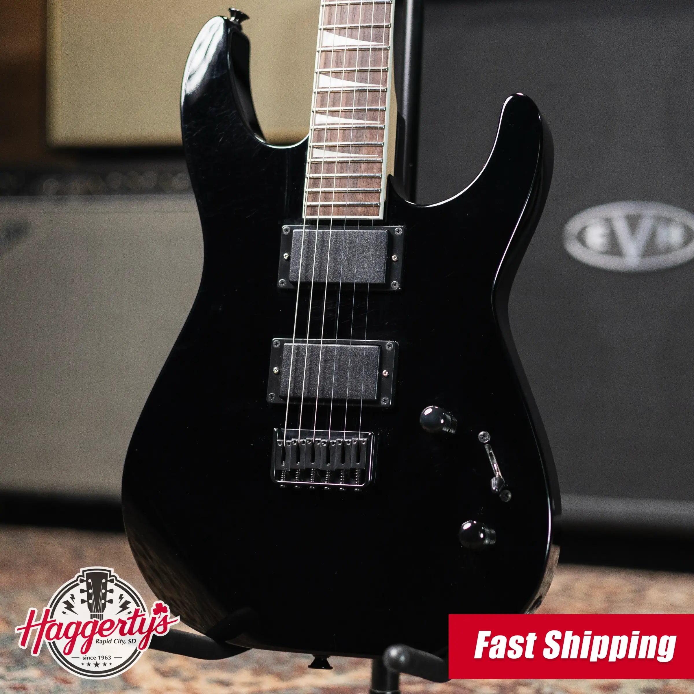 Jackson X Series Dinky DK2X HT Electric Guitar - Gloss Black with Hardshell Case - Used