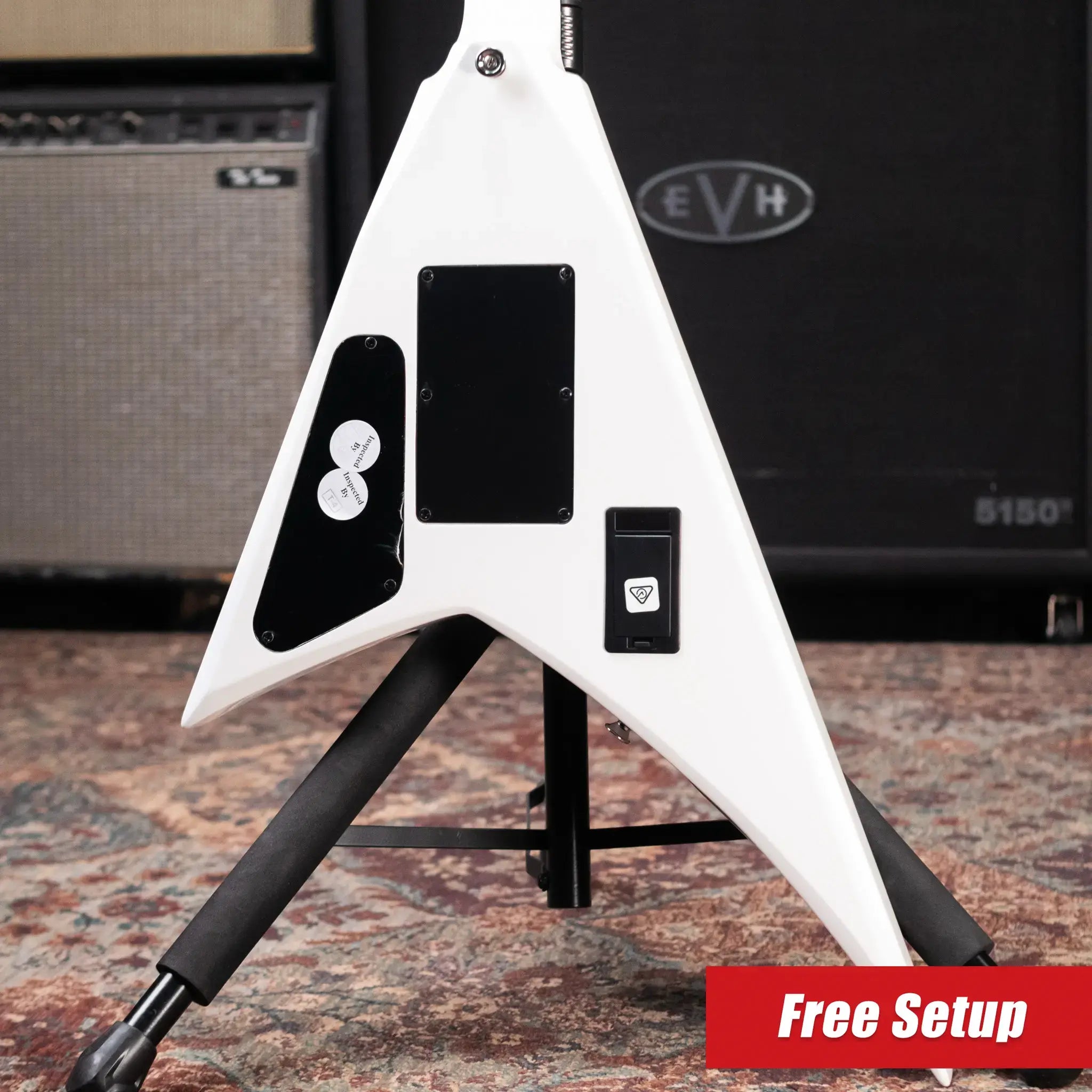 Jackson X Series Rhoads RRX24M Electric Guitar - Snow White with Black Pinstripes