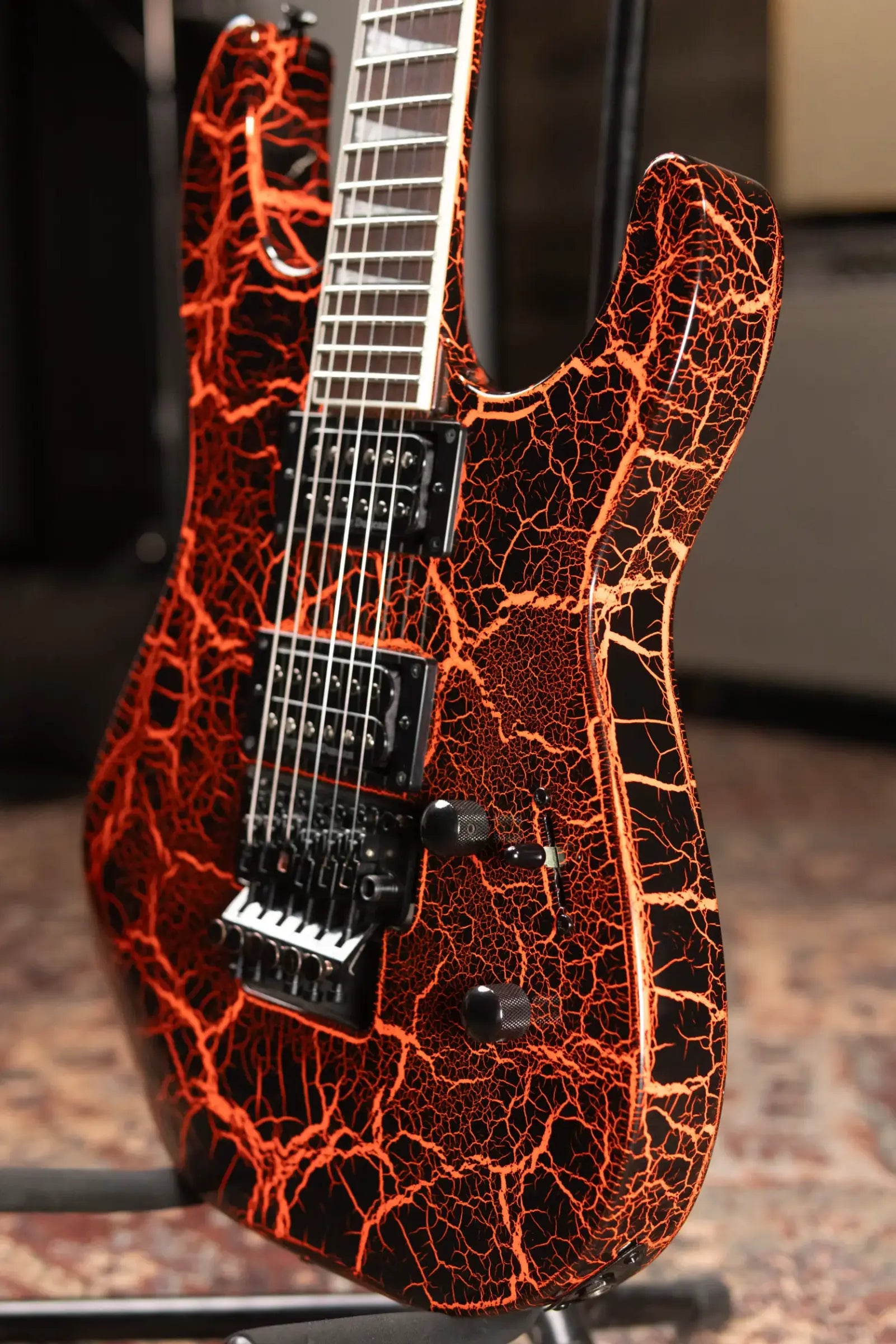Jackson X Series Soloist SLX Electric Guitar - Orange Crackle with Gig Bag - Used